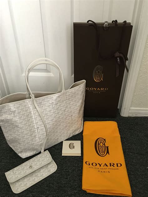 goyard large white tote|Goyard pm tote price.